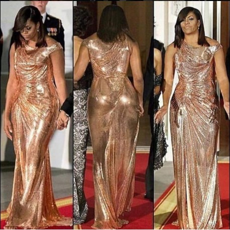 Michelle Obama'nın giydiği elbise arkadan fena! - Resim: 1