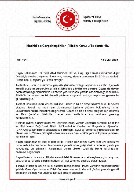 Dışişleri Bakanlığı'ndan tüm ülkelere çağrı - Resim: 0