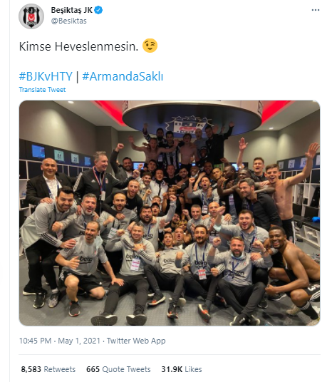 Beşiktaş'tan olay paylaşım: Kimse heveslenmesin - Resim: 0