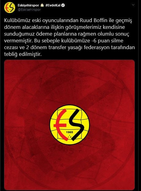 Eskişehirspor'dan 11 futbolcuya kötü haber: Transfer yasağını kaldıramadı - Resim: 1