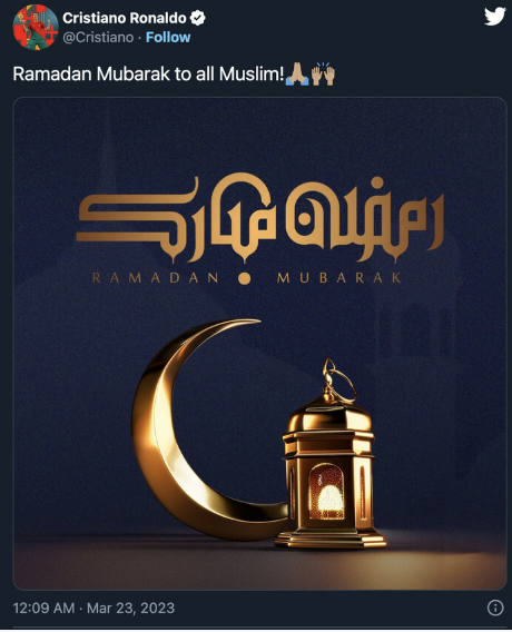Cristiano Ronaldo'dan Ramazan paylaşımı - Resim: 0