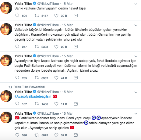 Yıldız Tilbe'nin Ayasofya'nın isteğine Melih Gökçek'ten destek - Resim: 3