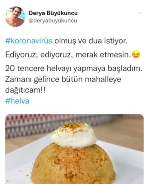 Cumhurbaşkanı Erdoğan için helva paylaşımını başlatan Derya Büyükuncu için karar - Resim: 0