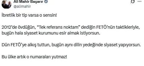 AKP'li Şamil Tayyar'dan CHP'li Ali Mahir Başarır'a sert yanıt! - Resim: 0