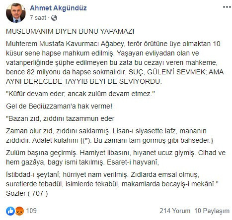 Rektör Ahmet Akgündüz FETÖ'den ceza alan Kavurmacı'ya sahip çıktı! Yaşayan evliya - Resim: 0