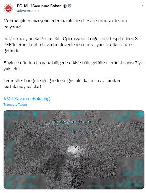 Milli Savunma Bakanlığı: 3 terörist etkisiz hale getirildi - Resim: 0