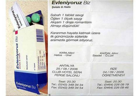 İlginç düğün davetiyeleri - Resim: 1