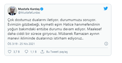 Milli Gazete Genel Yayın Yönetmeni Mustafa Kurdaş'ın eşi hayatını kaybetti - Resim: 1