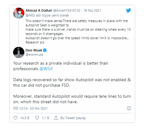 Elon Musk, ABD'de 2 kişiye mezar olan Tesla'yı savundu: Otopilot devrede değildi - Resim: 0