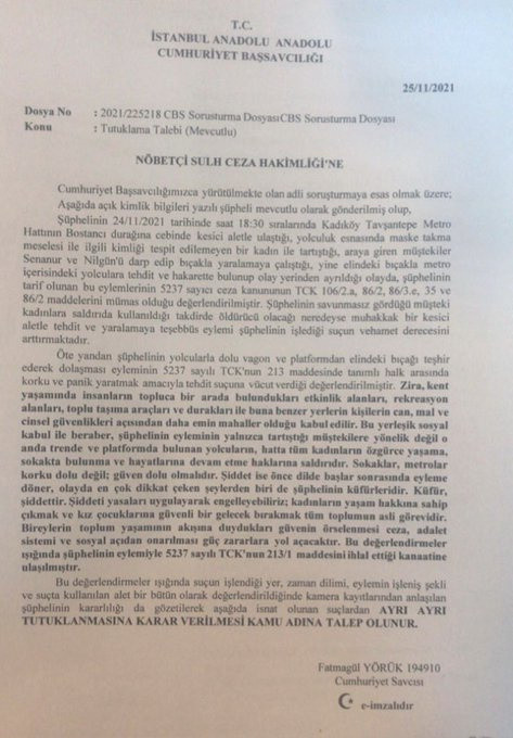 Savcı Fatmagül Yörük kimdir İstanbul metro saldırganı kararıyla gündem oldu - Resim: 0