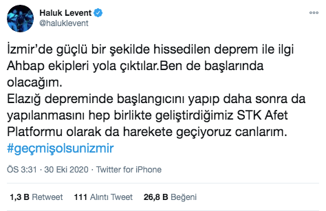 Haluk Levent İzmir depreminin ardından harekete geçti AHBAP yardıma koştu - Resim: 2