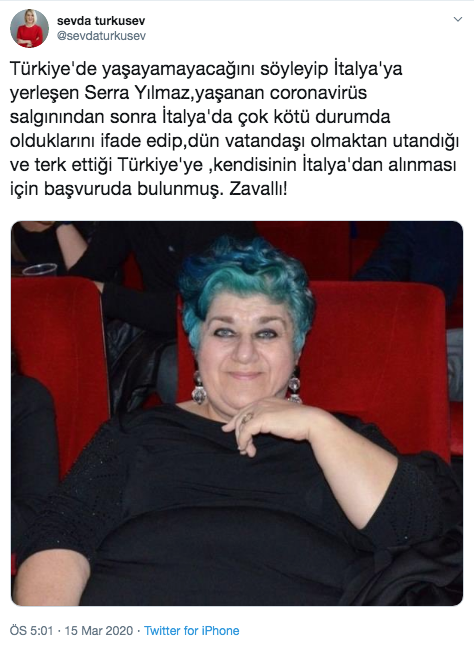 İtalya'daki Serra Yılmaz'dan Koronavirüs nedeniyle Türkiye'ye gelme açıklaması - Resim: 3