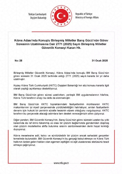 Dışişleri Bakanlığı'ndan BM'nin kararına ilk tepki - Resim: 0