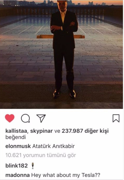 Erdoğan'la görüşmüştü! Elon Musk Anıtkabir'de Madonna araba peşinde - Resim: 4