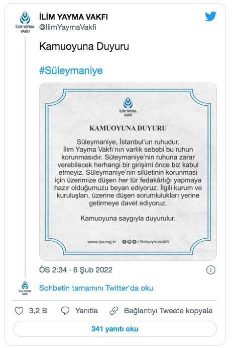 Süleymaniye Camii'nin silüetini bozan inşaat için İlim Yayma Vakfı'ndan flaş açıklama - Resim: 0