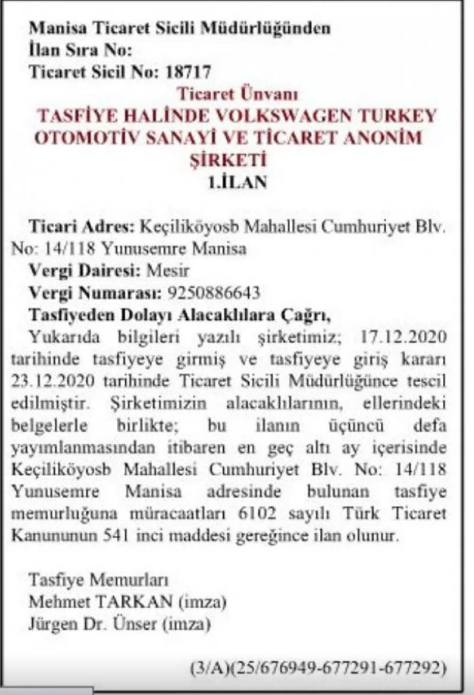 Volkswagen resmen duyurdu! Türkiye’deki şirketine kapatma kararı - Resim: 0