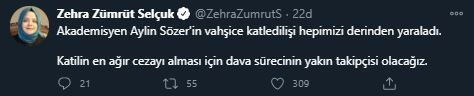 İstanbul'da Aylin Sözer'in yakılarak öldürülmesine tepkiler çığ gibi! Twitter'da TT oldu - Resim: 4