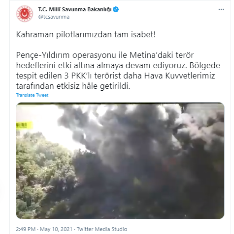 MSB 'Tam isabet' diyerek duyurdu: Metina'da 3 terörist etkisiz hale getirildi - Resim: 0