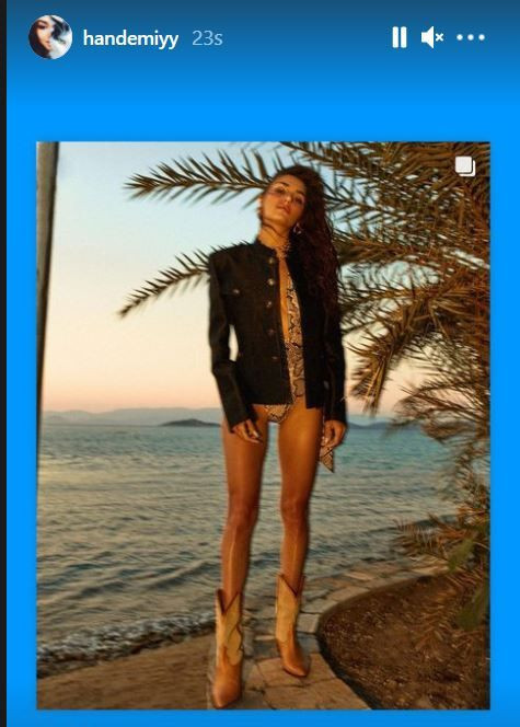 Hande Erçel bikinili fotoğrafıyla Instagram'ı salladı: Elimizdeki keki bırakalım! - Resim: 3