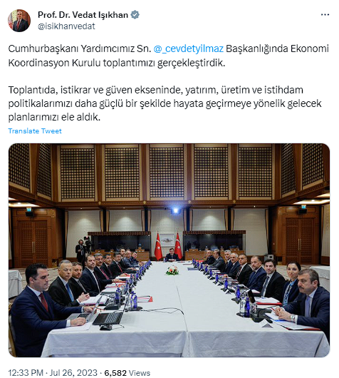 Ekonomi Koordinasyon Kurulu toplantısı sonrası açıklama! Temel hedef belirlendi: Enflasyonu tek haneye düşürmek - Resim: 0