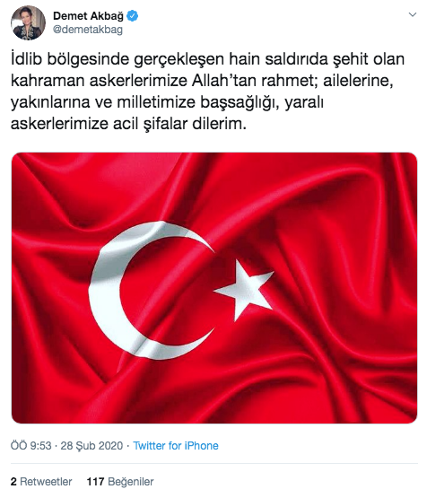 İdlib'de 33 şehit haberiyle Türkiye yasa boğuldu! Ünlülerden mesajlar yağdı - Resim: 1