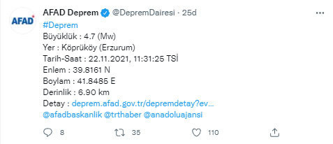 Son dakika! Erzurum'da 4.7 büyüklüğünde deprem oldu - Resim: 1