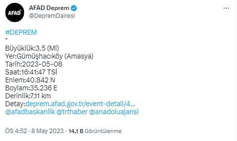 Amasya'da deprem oldu AFAD açıklama yaptı - Resim: 0