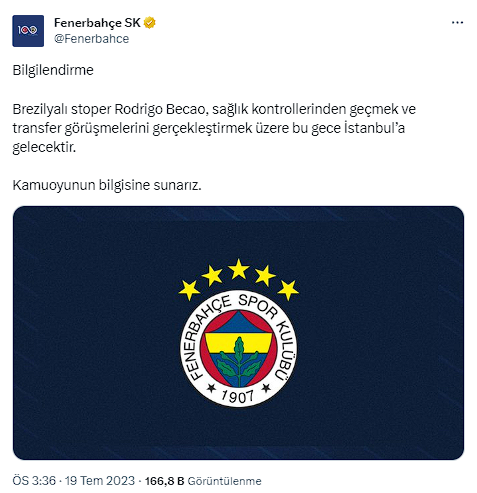 Fenerbahçe yeni transferi duyurdu! Rodrigo Becao, İstanbul'a geliyor - Resim: 0