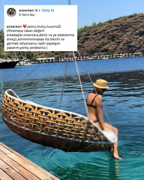 Ece Erken'den olay bikini fotoğrafı! Böylesi daha önce görülmedi - Resim: 3