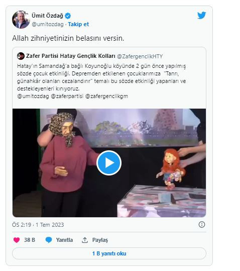 Yüzleri maskeli adamlar ürküttü! Kukla gösterisinde 'Tanrı sizi cezalandırdı' denildi! Bakanlık el attı - Resim: 1