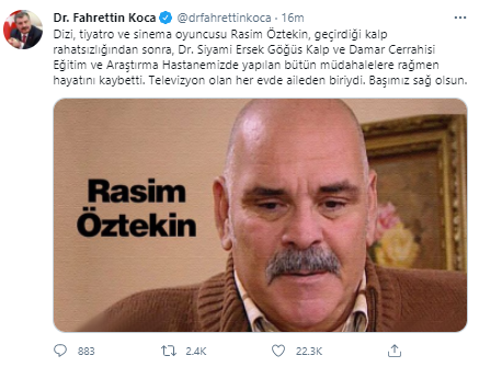 Son dakika usta oyuncu Rasim Öztekin hayatını kaybetti - Resim: 0