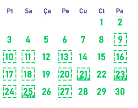 Hacamat yaptırma takvimi 2019 Haziran hangi günler yapılır? - Resim: 0