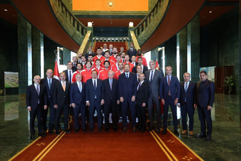 Cumhurbaşkanı Erdoğan, A Milli Erkek Basketbol Takımı'nı kabul etti - Resim: 11