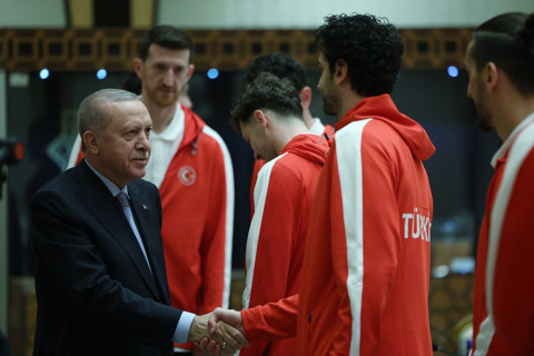 Cumhurbaşkanı Erdoğan, A Milli Erkek Basketbol Takımı'nı kabul etti - Resim: 6