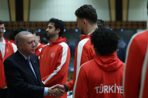 Cumhurbaşkanı Erdoğan, A Milli Erkek Basketbol Takımı'nı kabul etti - Resim: 3