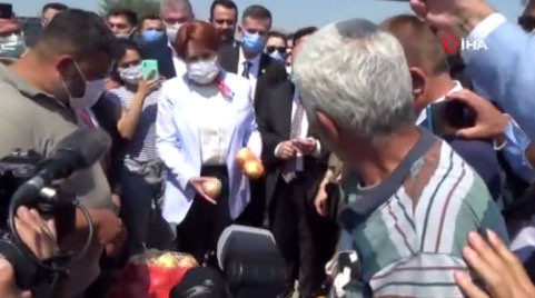 Adana'da 'para etmiyor' diye Meral Akşener'in önüne döktüğü soğanları gidince geri topladı - Resim: 0