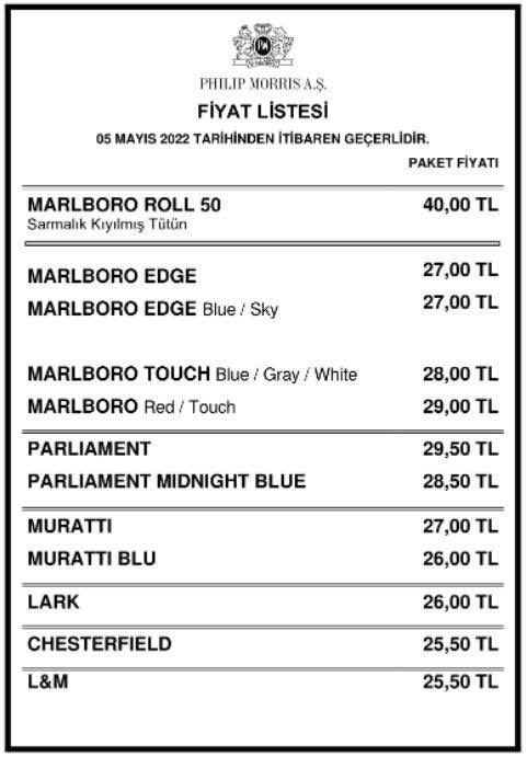Chesterfield kaç para oldu 27 Mayıs sigara zammı kaç para oldu? - Resim: 0