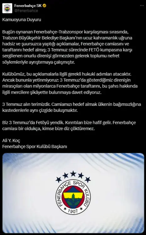 Ali Koç ve Trabzon Belediye Başkanı arasında gerilim! Koç'tan şike yanıtı gecikmedi - Resim: 2