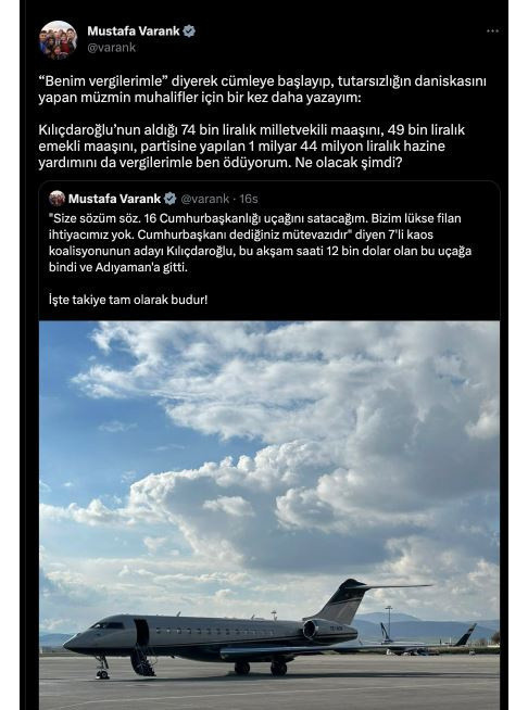 Bakan Mustafa Varank: Kılıçdaroğlu saati 12 bin dolar olan uçağa bindi ve gitti - Resim: 0