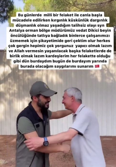 Manavgat yangınında ormancılarla kavga edip gözaltına Yusuf Güney'den barış adımı - Resim: 3