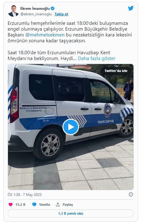 Ekrem İmamoğlu'nun Erzurum mitingi öncesi miting alanına belediye otobüsleri çekildi! İmamoğlu tepki gösterdi - Resim: 0