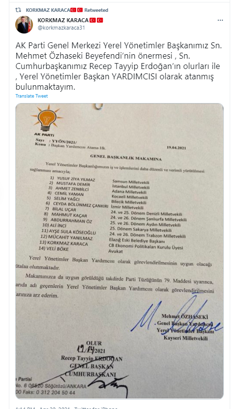 Cumhurbaşkanlığı Ekonomi Politikaları Kurulu Üyesi Korkmaz Karaca'ya yeni görev - Resim: 0