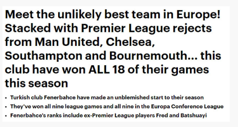 İngiliz gazetesinden Fenerbahçe yorumu: Avrupa'nın en iyi takımıyla tanışın - Resim: 0