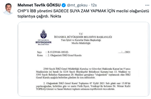 Ekrem İmamoğlu çağrısıyla İSKİ'de suya zam toplantısı! - Resim: 0
