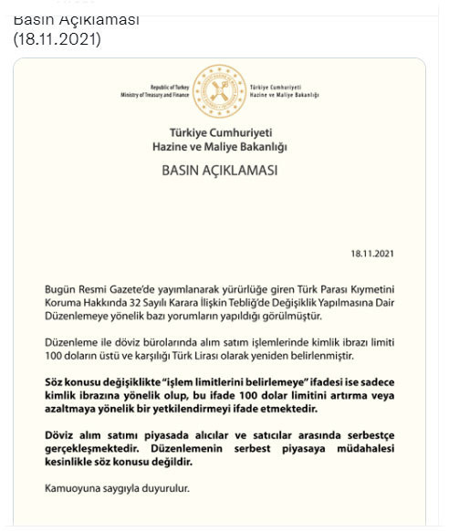 Hazine ve Maliye Bakanlığından "döviz işlemlerine" ilişkin açıklama - Resim: 0