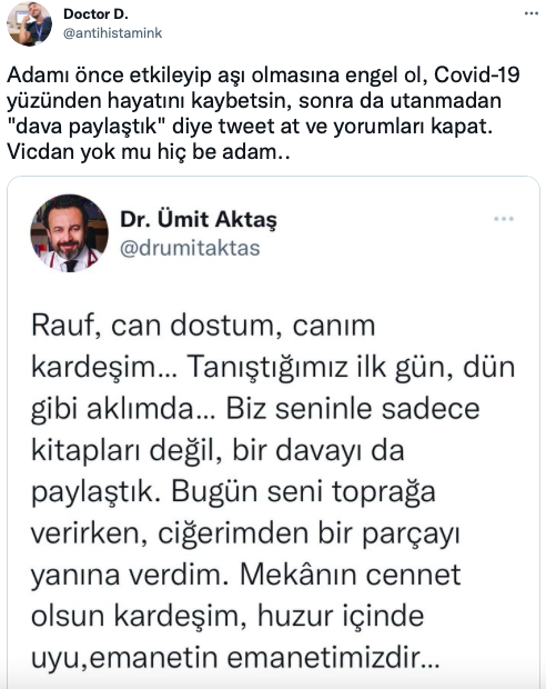 Yayıncı Rauf Baysal koronavirüsten öldü! Ümit Aktaş linç edildi! Aşı olmayıp yanlış ilaçlar mı kullandı? - Resim: 2