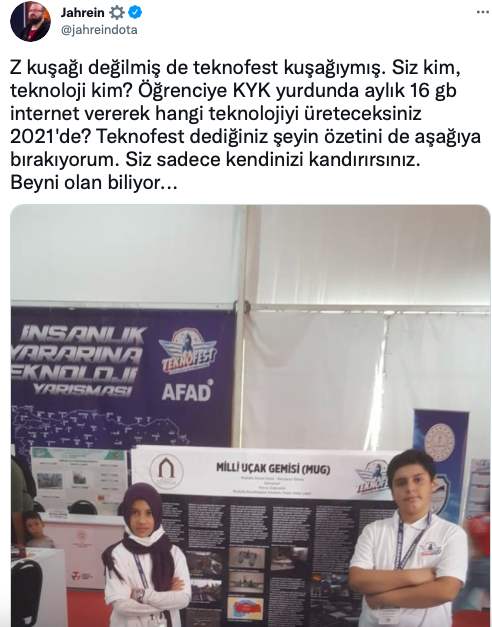 Teknofest'ten 'Herbokolog Jahrein'e' cevap! Katılımcı çocukları aşağıladı! - Resim: 0