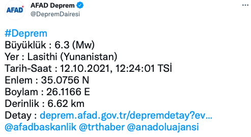 Girit'te şiddetli deprem! Ege kıyılarında hissedildi! Antalya, İzmir panikledi AFAD ve Kandilli'den açıklama - Resim: 1
