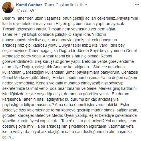 Yok böyle vefasızlık yok! Vefat eden danışman Taner Coşkun CHP'yi karıştırdı - Resim: 2