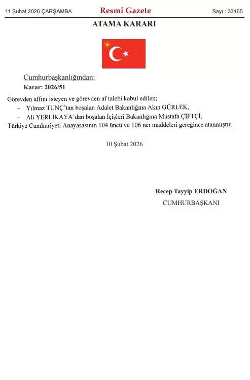 Kabinede iki isim değişti: Resmi Gazete'de yayımlandı: İşte yeni bakanlar - Resim: 0